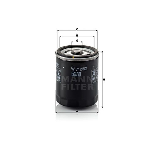 &Ouml;lfilter MANN-FILTER W 712/82 f&uuml;r FORD