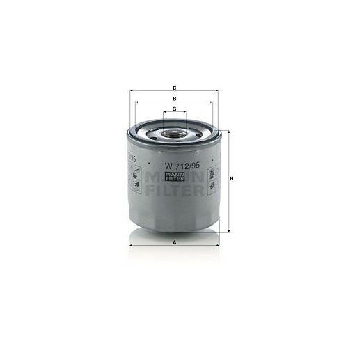 &Ouml;lfilter MANN-FILTER W 712/95 f&uuml;r VAG VW (FAW) VW (SVW)
