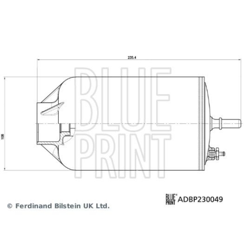 Blue Print 1x ADBP230049BP Kraftstofffilter mit Dichtring