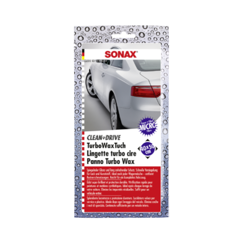 SONAX 04140000 Clean+Drive Turbowaxtuch Thekendisplay 40x50 28 ml