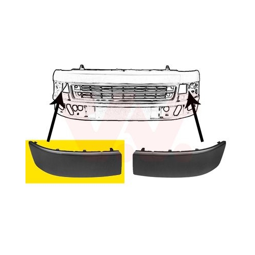 Blende, Sto&szlig;f&auml;nger VAN WEZEL 5790584 f&uuml;r VW, vorne rechts