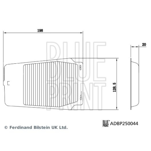 Blue Print 1x ADBP250044BP Innenraumfilter, Batteriegeh&Atilde;&curren;use