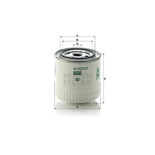 Filter, Arbeitshydraulik MANN-FILTER W 920/21 f&uuml;r CHRYSLER FIAT FORD LADA SAAB