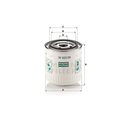 &Ouml;lfilter MANN-FILTER W 920/38 f&uuml;r VOLVO