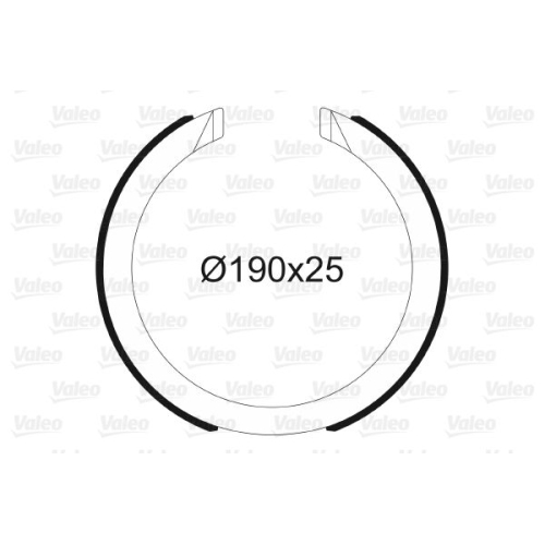 Bremsbackensatz, Feststellbremse VALEO 564197 f&uuml;r MAZDA OPEL VAUXHALL SSANGYONG
