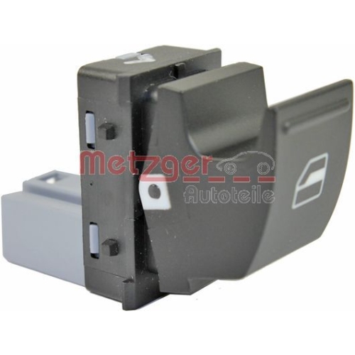 Schalter, Fensterheber METZGER 0916373 GREENPARTS f&uuml;r VAG, beifahrerseitig