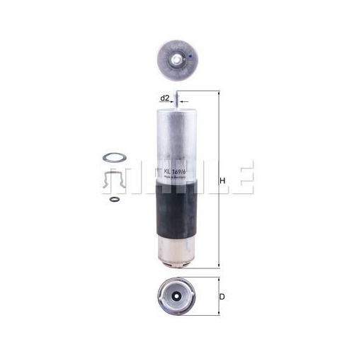 Kraftstofffilter KNECHT KL 169/6D f&uuml;r MERCEDES-BENZ