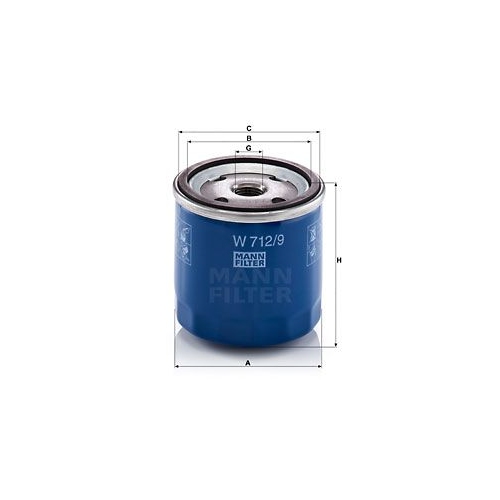 &Ouml;lfilter MANN-FILTER W 712/9 f&uuml;r CITRO&Euml;N FORD PEUGEOT RENAULT GENERAL MOTORS