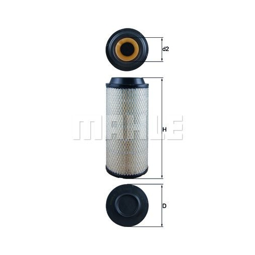 Luftfilter KNECHT LX 1687 f&uuml;r MASSEY FERGUSON JCB (BAMFORD)