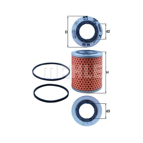 &Ouml;lfilter KNECHT OX 20D f&uuml;r CHRYSLER FORD GMC INNOCENTI ROVER TALBOT PERKINS