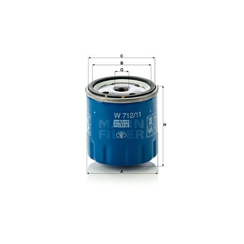 &Ouml;lfilter MANN-FILTER W 712/11 f&uuml;r CHRYSLER FORD PEUGEOT RENAULT TALBOT
