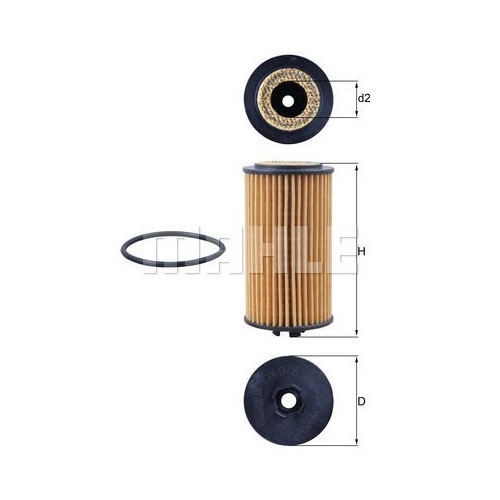 &Ouml;lfilter KNECHT OX 978D f&uuml;r GMC OPEL
