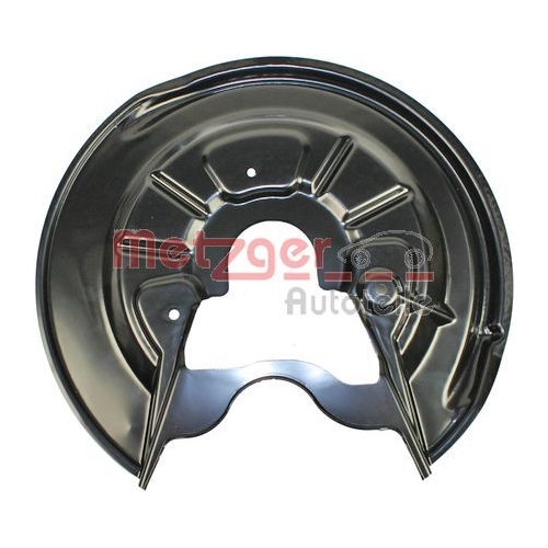 Spritzblech, Bremsscheibe METZGER 6115081 GREENPARTS f&uuml;r VAG, Hinterachse links