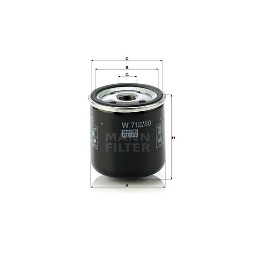 &Ouml;lfilter MANN-FILTER W 712/80 f&uuml;r SAAB GENERAL MOTORS