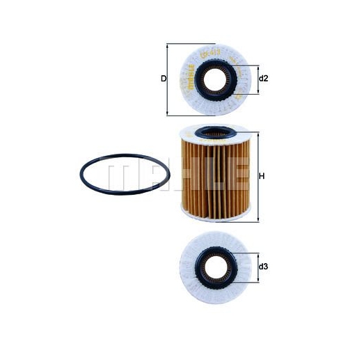 &Ouml;lfilter KNECHT OX 413D2 f&uuml;r TOYOTA