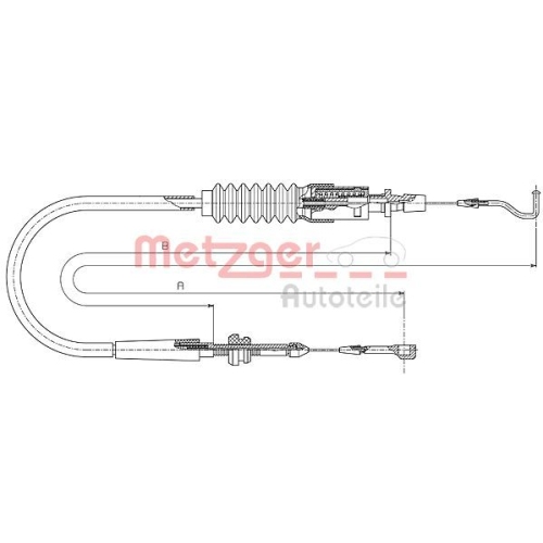 Gaszug METZGER 14.4304 COFLE f&uuml;r VW