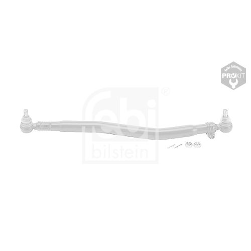 Febi Bilstein 18335 Lenkstange mit Kronenmuttern und Splinten, vom Lenkgetriebe zur 1. Vorderachse , 1 St&uuml;ck