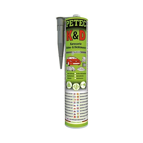 Karosserieklebstoff PETEC 94630 K & D Karosserie Klebe- und Dichtmasse, GRAU 310ml