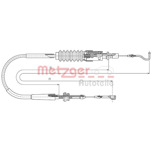 Gaszug METZGER 14.4305 COFLE f&uuml;r VW