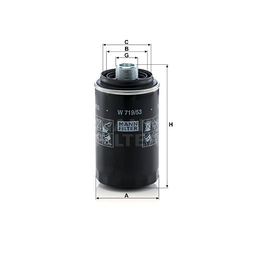 &Ouml;lfilter MANN-FILTER W 719/53 f&uuml;r VAG