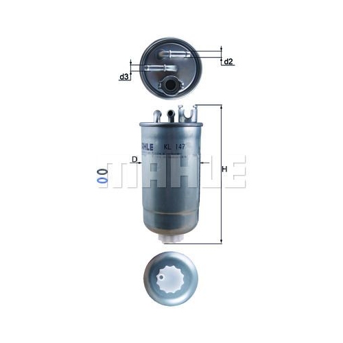 Kraftstofffilter KNECHT KL 147D f&uuml;r FIAT VAG
