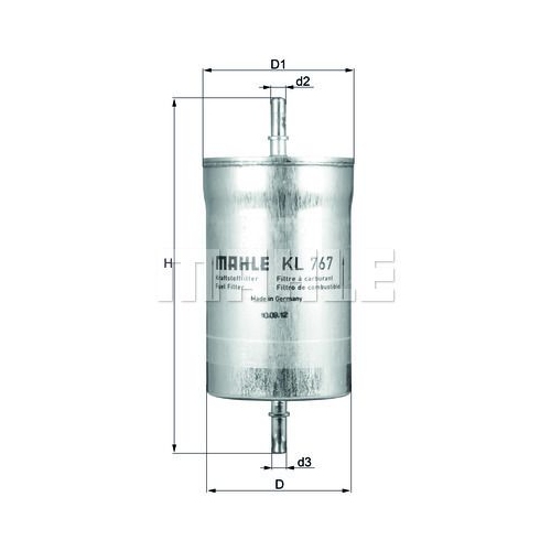 Kraftstofffilter KNECHT KL 767 f&uuml;r VAG