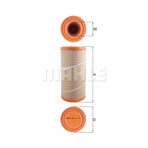 Luftfilter KNECHT LX 1142 f&uuml;r FIAT IVECO RENAULT VOLVO MASSEY FERGUSON SAME