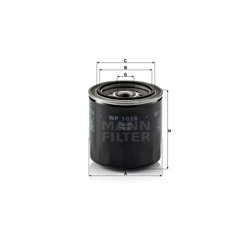 &Ouml;lfilter MANN-FILTER WP 1026 f&uuml;r TOYOTA
