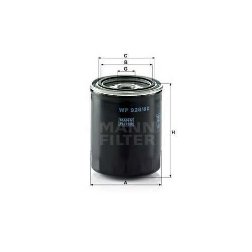 &Ouml;lfilter MANN-FILTER WP 928/80 f&uuml;r FORD MAZDA TOYOTA VAG YANMAR