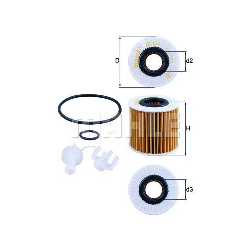 &Ouml;lfilter KNECHT OX 414D1 f&uuml;r TOYOTA