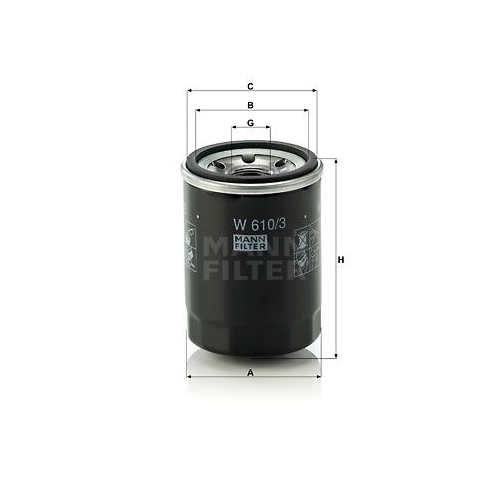 &Ouml;lfilter MANN-FILTER W 610/3 f&uuml;r CITRO&Euml;N FIAT FORD ISUZU MAZDA MITSUBISHI OPEL