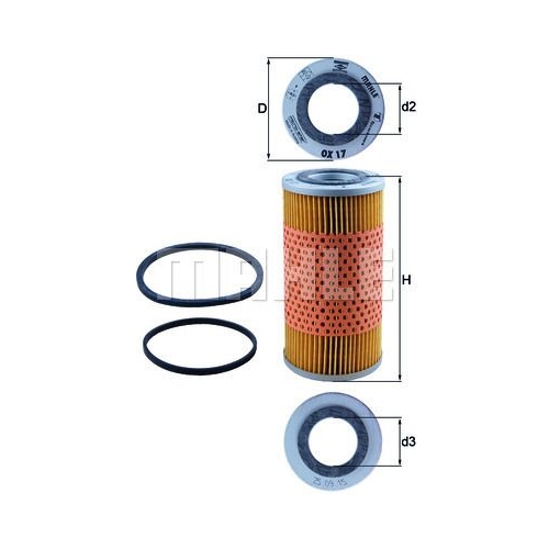 &Ouml;lfilter KNECHT OX 17D f&uuml;r BEDFORD GMC NISSAN RENAULT ROVER TALBOT VOLVO CASE IH