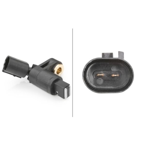 Sensor, Raddrehzahl HELLA 6PU 009 106-091 f&uuml;r AUDI SEAT SKODA VW, Vorderachse