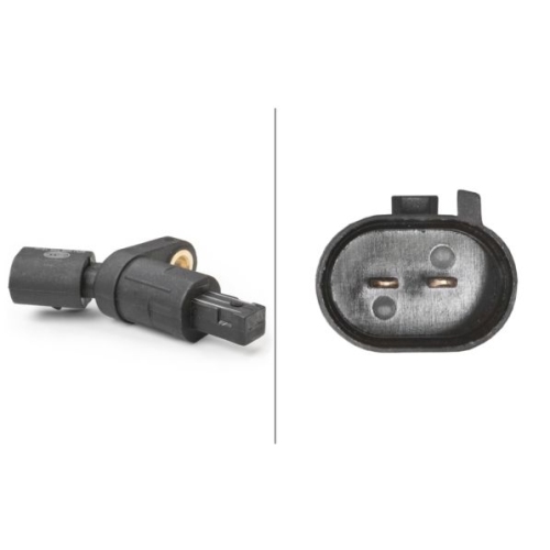 Sensor, Raddrehzahl HELLA 6PU 009 106-181 f&uuml;r AUDI SEAT SKODA VW, Hinterachse