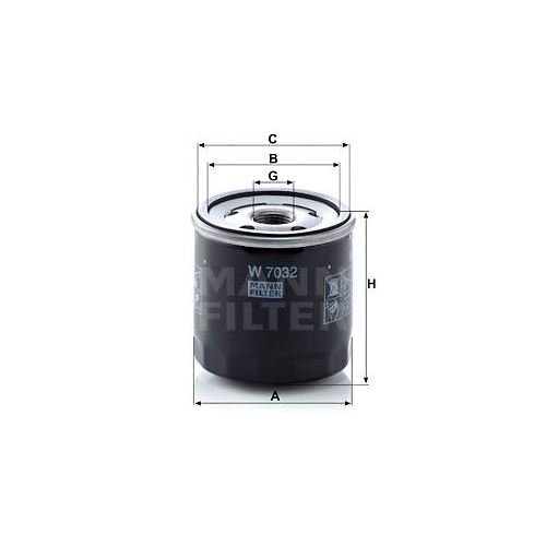 &Ouml;lfilter MANN-FILTER W 7032 f&uuml;r MERCEDES-BENZ NISSAN RENAULT
