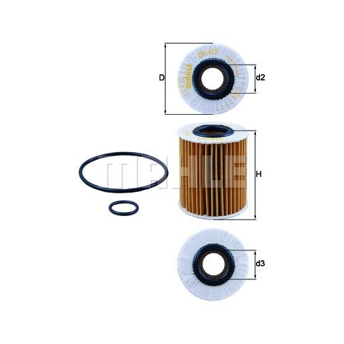 &Ouml;lfilter KNECHT OX 413D1 f&uuml;r TOYOTA