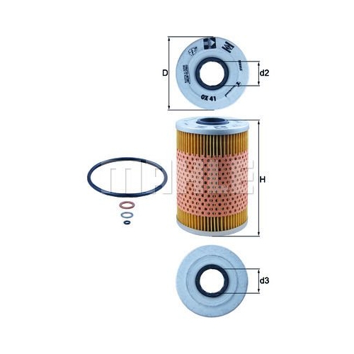 &Ouml;lfilter KNECHT OX 41D f&uuml;r BMW FORD GMC