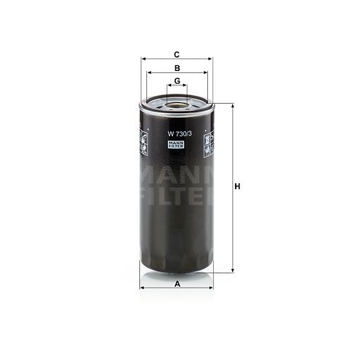 &Ouml;lfilter MANN-FILTER W 730/3 f&uuml;r PORSCHE