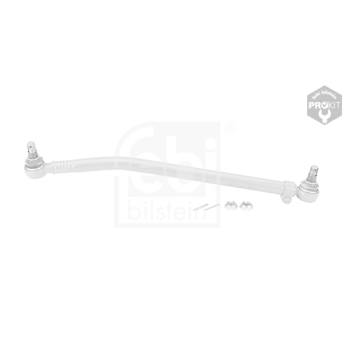 Febi Bilstein 09159 Lenkstange mit Kronenmuttern und Splinten, vom Lenkgetriebe zur 1. Vorderachse , 1 St&uuml;ck