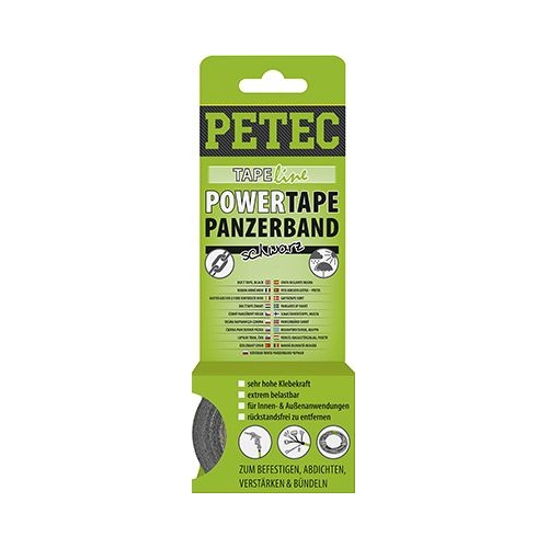 Klebeband PETEC 86105 POWERTAPE PANZERBAND, SCHWARZ