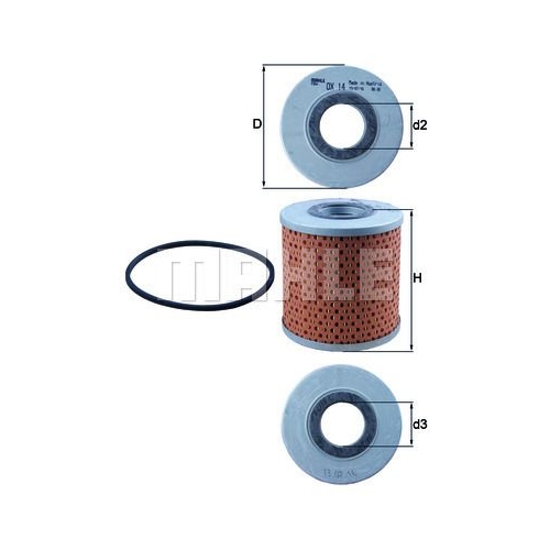 &Ouml;lfilter KNECHT OX 14D f&uuml;r BEDFORD GMC HANOMAG HENSCHEL RENAULT TALBOT VOLVO
