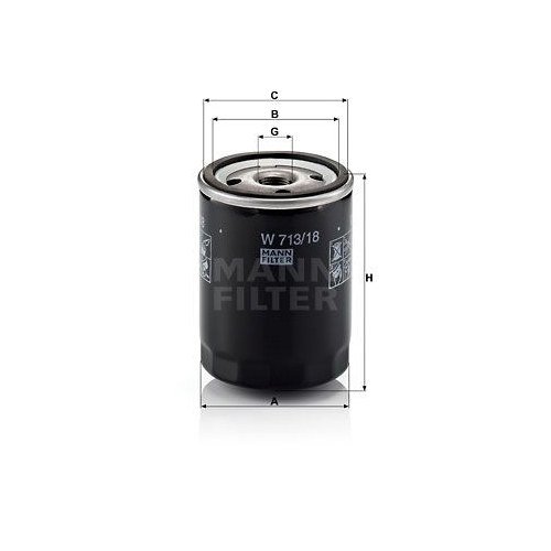 &Ouml;lfilter MANN-FILTER W 713/18 f&uuml;r CITRO&Euml;N FORD OPEL PEUGEOT VAUXHALL VOLVO