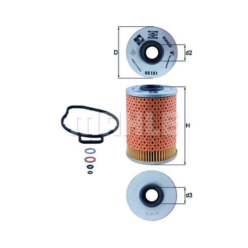 &Ouml;lfilter KNECHT OX 151D f&uuml;r BMW