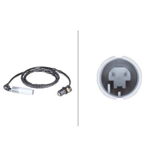 Sensor, Raddrehzahl HELLA 6PU 010 039-491 f&uuml;r BMW, Hinterachse, links, rechts