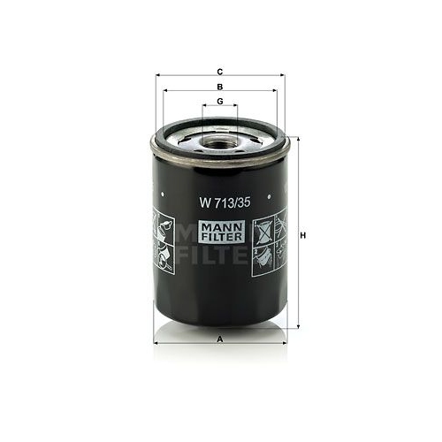 &Ouml;lfilter MANN-FILTER W 713/35 f&uuml;r MITSUBISHI SMART