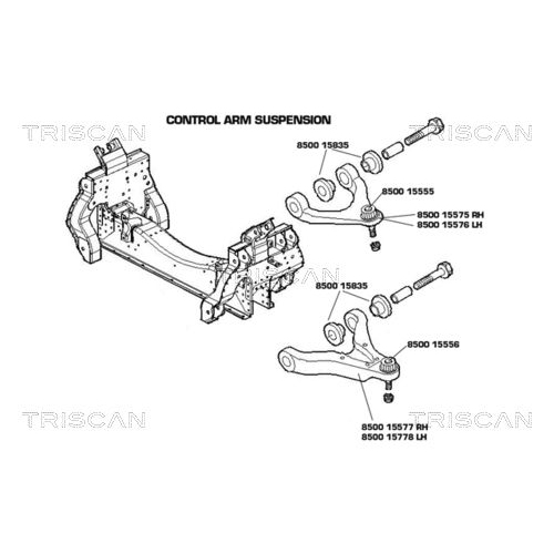 Lenker, Radaufh&auml;ngung TRISCAN 8500 15575 f&uuml;r IVECO, Vorderachse, au&szlig;en, oben