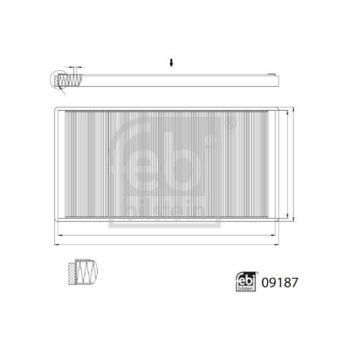 Febi Bilstein 09187 Innenraumfilter / Pollenfilter , 1 St&uuml;ck