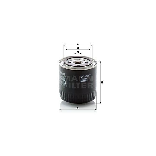 &Ouml;lfilter MANN-FILTER W 920/11 f&uuml;r HONDA PERKINS SCHAEFF GEHL