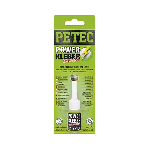 Klebstoff, Kunststoffreparatur PETEC 93410 POWER KLEBER blitzschnell