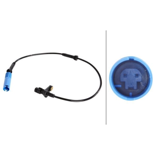 Sensor, Raddrehzahl HELLA 6PU 012 039-051 f&uuml;r BMW, Vorderachse, links, rechts